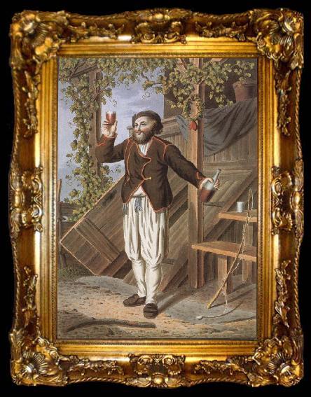 framed  Georg Volmar Peasant of Morat, ta009-2
